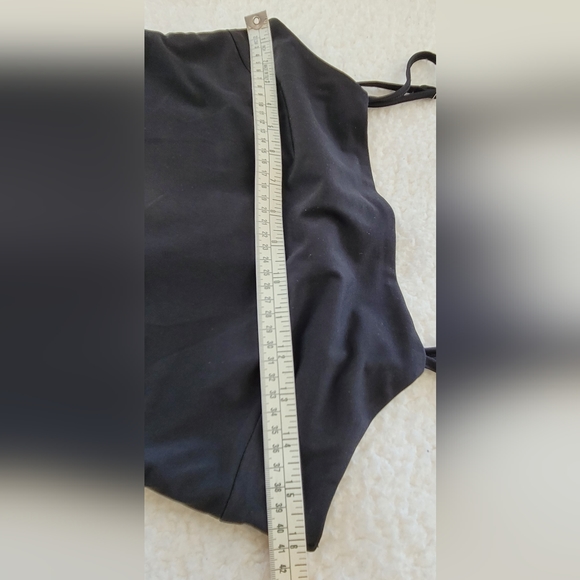 Black Sleeveless Backless Ruched Bodycon Mini Dress - Picture 9 of 13